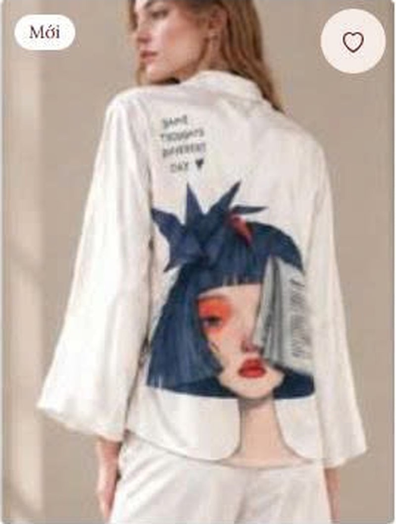 Bộ Tencel Cô Gái Tóc Xanh